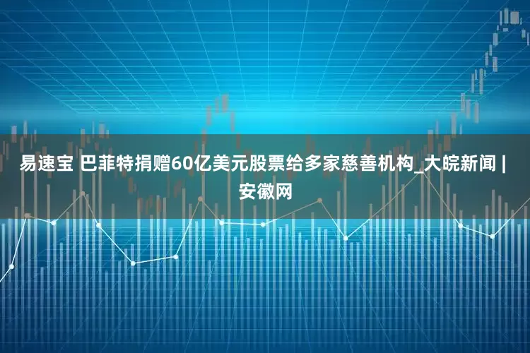易速宝 巴菲特捐赠60亿美元股票给多家慈善机构_大皖新闻 | 安徽网