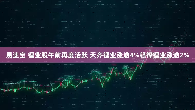 易速宝 锂业股午前再度活跃 天齐锂业涨逾4%赣锋锂业涨逾2%