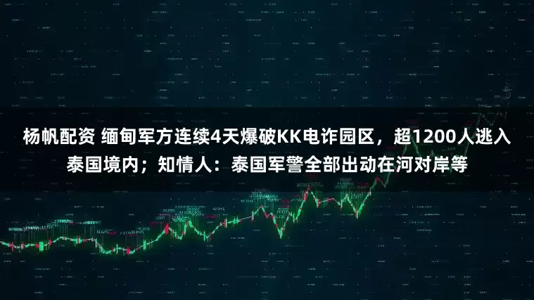 杨帆配资 缅甸军方连续4天爆破KK电诈园区，超1200人逃入泰国境内；知情人：泰国军警全部出动在河对岸等